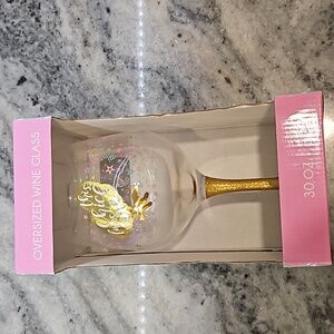 Oversized novelty birthday Bachelorette bridal wine glass. Bring
